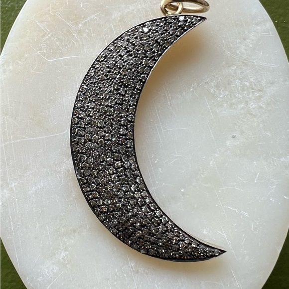 Victorian Diamond Crescent Pendant - Picture 1 of 4